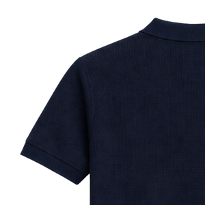 Polo de Punto Azul Marino Clásico para Hombre, Manga Corta, Corte Ajustado Informal, Transpirable, Moda Ejecutiva, Prenda de Alta Calidad - Product Image 4