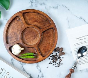 Eco-Friendly Rustic Walnut Handmade Wooden Serving Tray Set for Breakfast Food Serving Kitchen Dining Home Restaurant and Hotel - Product Image 5