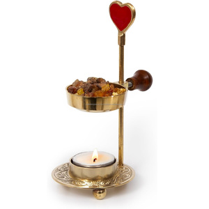 Quemador de Incienso en Forma de Corazón para Carbón y Velas - Product Image 1