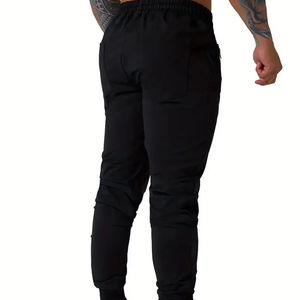 Pantalones Deportivos de Felpa de Algodón, Cálidos, Holgados, de Pierna Recta, con Puños, Estampados con Logotipo Personalizado, para Hombre - Product Image 2