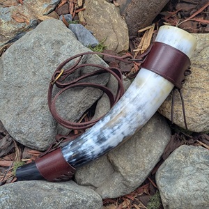 Polished Engraved Drinking Horns Natural Crafts with Viking Nordic Theme Luxury Customizable Size Wedding Decor & Gift - Product Image 1