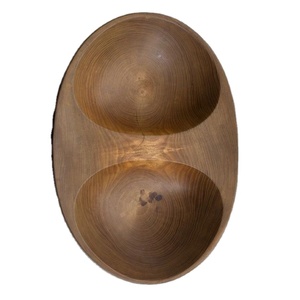 Vaisselle de luxe de qualité alimentaire plateaux forme ronde plateau de service en bois assiettes en bois pour hôtel dernière conception meilleure vente plateau de nourriture - Product Image 3