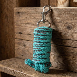Corde de laisse pour cheval en coton PP de qualité supérieure, solide, robuste et durable, avec mousqueton en laiton argenté mat - Product Image 5