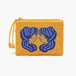 Full Of Anxiety Embroidered Crochet <b>Coin</b> <b>Purse</b> With Zipper Closure Cartoon Star Design Mini Unisex Handmade White - Product Image 3