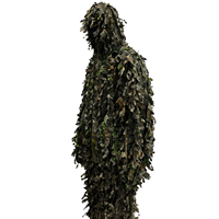 Combinaison Ghillie Camouflage Forêt Intégrale pour Sniper, Tenue Tactique Professionnelle pour Hommes, Combinaison Ghillie à Feuilles, Tenues de Sniper