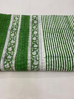 Couvre-lit/Plaid/Couette Kantha brodé floral 100 % coton, fait main en Inde, écologique, imprimé au bloc, pour la maison et l'hôtellerie (vente en gros)
