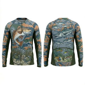 Camiseta de Pesca Personalizada al por Mayor, Impresión por Sublimación Completa, Uniforme de Pesca, Ropa de Pesca Deportiva de Manga Larga para Exteriores - Product Image 2