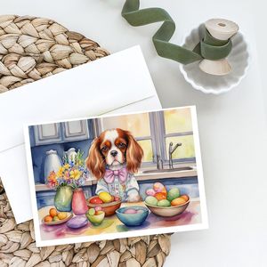 Whimsical <b>Easter</b> Cavalier Spaniel Greeting <b>Cards</b> <b>Pack</b> 8 Blank Note <b>Cards</b> with Envelopes A7 Size 5x7 for Decorative Note Writing - Product Image 2