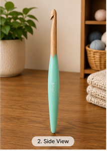 Custom Wooden 3mm <b>Crochet</b> <b>Hook</b> Handmade Knitting Needle Ergonomic Smooth <b>Crochet</b> Tool for Yarn Hand Knitting Gift - Product Image 2
