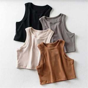 Premium High Quality Women's Ribbed tank <b>Top</b> Crop <b>Top</b> Breathable Stretch Able Quick Dry Customized logo and Design Yoga Suit - Product Image 5