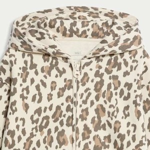 Unisex <b>Leopard</b> <b>Print</b> Hooded <b>Sweatshirt</b> Regular Fit Casual Cotton Knitted Zipper Front Autumn Wear Custom Zipper Mens Hoodies - Product Image 6