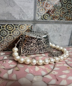Bolso de mano tipo Potli de latón chapado en oro, con diseño personalizado, pulido tradicional, impresión digital, regalo de boda F S - Product Image 4