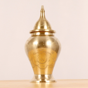 Modern Fancy Design Brass Material Luxury Antique Style <b>Ginger</b> <b>Jar</b> with Lid Dishwasher Safe Food Grade Kitchen Usage Supplies - Product Image 1