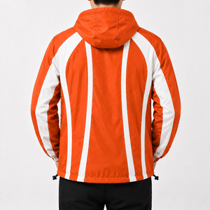 <b>Mens</b> Summer <b>Thin</b> Performance Hooded Windbreaker Zip Front Sports <b>Jacket</b> Water Repellent Outdoor Casual Activewear - Product Image 3