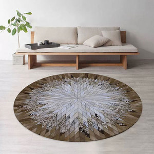Tapis en cuir de vache, tapis en peau naturelle durable, motif unique, finition douce pour la décoration moderne de la maison et des espaces de vie - Product Image 1