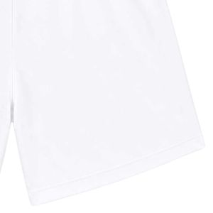 Pantalones Cortos Deportivos Casuales para Hombre, Blancos, Sólidos, para Gimnasio, Correr, Cintura Elástica con Cordón, Ligeros, Transpirables, de Secado Rápido, 100% - Product Image 3