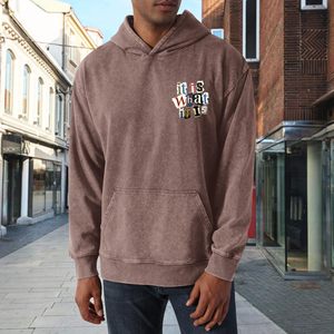 Sweat-shirt à capuche 100 % coton pour homme, délavé à l'acide, style vintage, coupe oversize, streetwear graphique, pull à capuche, hip-hop, baggy, gothique, unisexe - Product Image 6