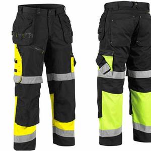 Men's High Quality 100% Cotton Reflective Safety <b>Work</b> <b>Pants</b> <b>Waterproof</b> Cargo Workwear - Product Image 1