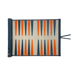 Jeu de Backgammon Portable Enroulable en Cuir PU de Luxe – Jeu de Société de Voyage Format Compact – Ensemble de Jeu de Table Enroulable – Jeux Pliables en Gros - Product Image 1