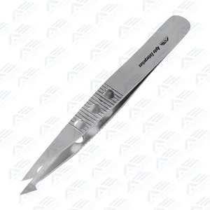 Pince à épiler pour cils et sourcils en acier inoxydable, outil de beauté, avec logo personnalisé, à pointe inclinée, pointue et plate - Product Image 2