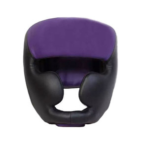 Latest Design Custom Made <b>Open</b> Face Full Face Boxing Head Guard with Pu Material Breathable Adjustable Lace <b>up</b> Closure Air Vents - Product Image 1