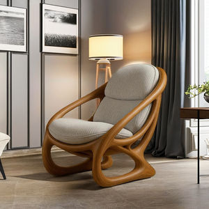 เก้าอี้เท้าแขนทำด้วยมือทำจากไม้แข็งเก้าอี้ไม้ทางเข้าห้องนั่งเล่นหรือห้องนอนที่นั่งตกแต่งด้วยการออกแบบที่เป็นเอกลักษณ์ - Product Image 4