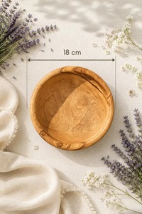 Premium Natural <b>Wood</b> <b>Fruit</b> <b>Bowl</b> Handmade Solid Acacia Serving <b>Bowl</b> Decorative Kitchen Counter Dining Table Home Gift Collection - Product Image 3