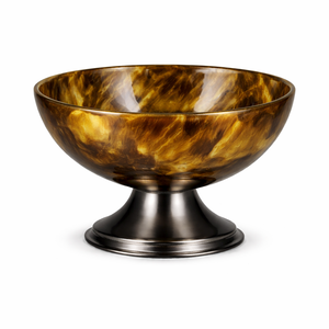 Tazón de Mármol Rosa Hermoso en Oferta con Base Negra de Resina, Centro de Mesa Decorativo para Decoración de Hogar y Oficina de Lujo - Product Image 3