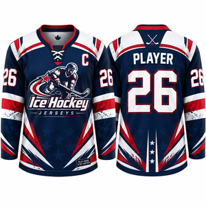Maillot de hockey sur glace personnalisé, sublimé, col en V, manches longues, joueur 26, évacuation de l'humidité, adulte, unisexe, toutes saisons - Product Image 6