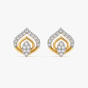 Pendientes de Oro Amarillo con Doble Lágrima de Diamantes Cultivados en Laboratorio - Product Image 4