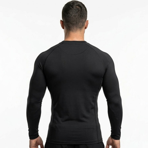 เสื้อออกกำลังกายผู้ชายแขนยาว ผ้าสแปนเด็กซ์/โพลีเอสเตอร์ ระบายอากาศ ยืดหยุ่น แห้งเร็ว เหมาะสำหรับวิ่งและเล่นกีฬา - Product Image 2