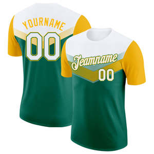 เสื้อยืดซับลิเมชั่น OEM ลำลอง โพลีเอสเตอร์ 100% แขนสั้น เสื้อทีมกีฬา ออกแบบโลโก้ ชื่อ และหมายเลขได้ตามต้องการ - Product Image 1