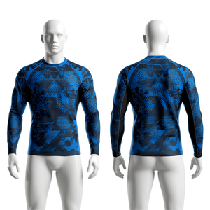 Maillot de bain à manches longues pour homme, respirant, anti-UV, avec logo sur le devant - Product Image 4