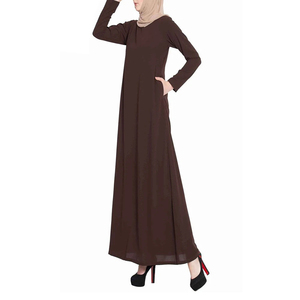 Vestido Abaya Islámico Tradicional y Modesto para Mujer, Vestido Largo Holgado de Color Granate, Abayas Transpirables y Ligeras, Abaya Árabe - Product Image 5
