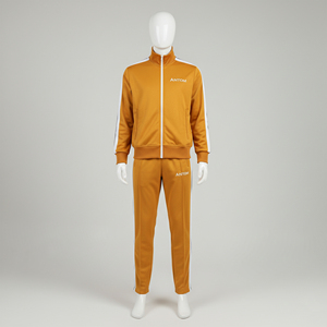 Winter Cotton Fleece Tracksuits Custom Wholesale Plus Size Sweat Suit with Side Stripe <b>High</b> Street Mens Jogging Wear - Product Image 2