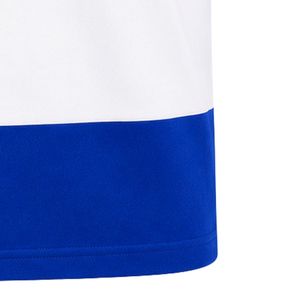 เสื้อโปโลสีน้ำเงินกรมท่าลายทางสีขาว แขนสั้น ตัดสี แต่งโลโก้ JJ ปัก สำหรับผู้ชาย ชุดกอล์ฟ ชุดกีฬา ชุดใส่เล่นกอล์ฟ - Product Image 6