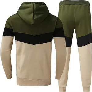 New High Quality Men's Fleece <b>Hoodies</b> & tracksuits Custom logo Casual Track Suit for Men's Oversized Slim Fit Sportswear Set - Product Image 1