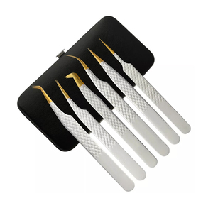 Pinzas de Acero Inoxidable para Pestañas, Estilo Japonés, con Logotipo Personalizado, Punta Suave, Agarre Nano, Antiestáticas y Duraderas para Extensiones de Pestañas - Product Image 2