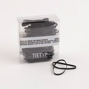 Élastiques à cheveux TIETYP, bandeaux en caoutchouc élastique, couleur unie, minimaliste, moderne, usage quotidien, pour femmes, emballage en carton, fabriqué en Corée - Product Image 1
