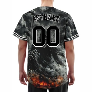 Maillot de baseball personnalisé par sublimation, vêtements de sport à séchage rapide pour les entraînements, les matchs et les compétitions - Product Image 2