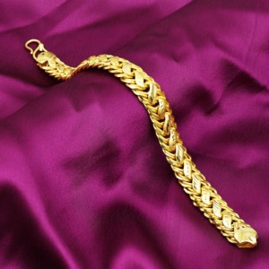 Pulsera de Oro Trenzada para Hombre, Chapada en Oro de 14K, 18K y 24K, Estilo Dubái, Joyería de Moda Árabe, Oro Joyería - Product Image 1
