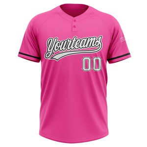เสื้อเบสบอลสีชมพูแบบพรีเมียมสั่งทำพิเศษ Yourteams 00 พิมพ์ลายแบบ Sublimated แห้งเร็ว เสื้อทีมแขนสั้นสำหรับผู้ใหญ่แบบ Unisex - Product Image 2