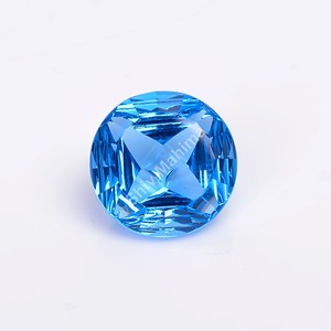 พลอยสังเคราะห์นาโนคุณภาพสูง สีน้ำเงิน เกรด AAA รูปทรงเว้า สำหรับทำเครื่องประดับ แบบคาโบชอง เจียระไน ปรับแต่งได้ - Product Image 1