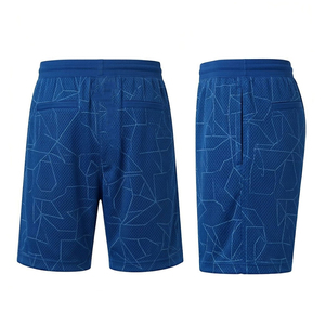 Wholesale Custom Men's Basketball Shorts Mesh Double <b>Layer</b> Plus Size Blue Breathable Quick Dry Comfortable Pockets High Quality - Product Image 5