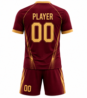 Conjunto de Camiseta y Pantalones Cortos de Fútbol Personalizados para Hombre, Sublimados, Cuello en V, 100% Poliéster, Uniforme de Fútbol para Adultos, Transpirable, Ecológico, Verano