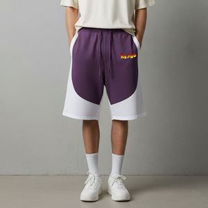 Comfortable Solid Color 100% Cotton Men's Elastic Waist Cargo Shorts Summer Casual Breathable Quick Dry High Street shorts - Product Image 1