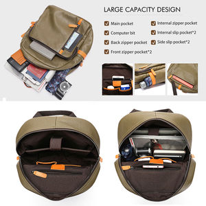 Sacs à dos pour ordinateur portable en cuir véritable en gros, sacs à dos scolaires 30-40L, activités de plein air, couleur personnalisée, service OEM, fabriqué au Pakistan - Product Image 4