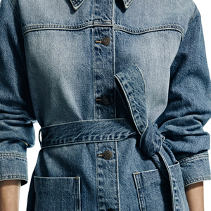 Veste en jean décontractée pour femme, manches longues, boutonnée, coupe classique, légère, style streetwear, pour le printemps, l'automne et le quotidien - Product Image 3