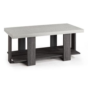 Set da Cocktail in Legno Grigio a 3 Pezzi per Tavolino da Salotto con Due Tavolini Abbinati, Arredamento Elegante - Product Image 3