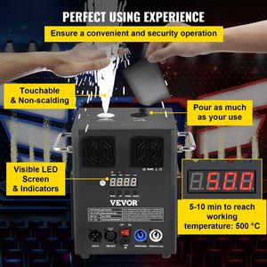 Macchina per Effetti Scenici da 500W con 4 Telecomandi Wireless, Controllo DMX512 Intelligente per Attrezzature da Palcoscenico - Product Image 3